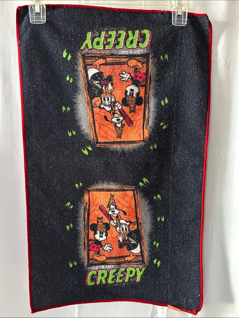 Disney Halloween "Let's Get Creepy" hand towel Mickey, Donald, Goofy